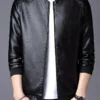 Men’s PU Leather Bomber Jacket