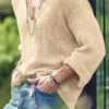 Men’s Solid Knit V-neck Long Sleeve Sweater