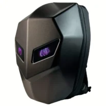 Alternative view of 1pc Black LED Night Rider Backpack, Travel Backpack With LED Lighting, Durable Hard Shell Laptop Bag For Motorcycle And Cycling, Travel Camping Bag, Cycling Storage Bag