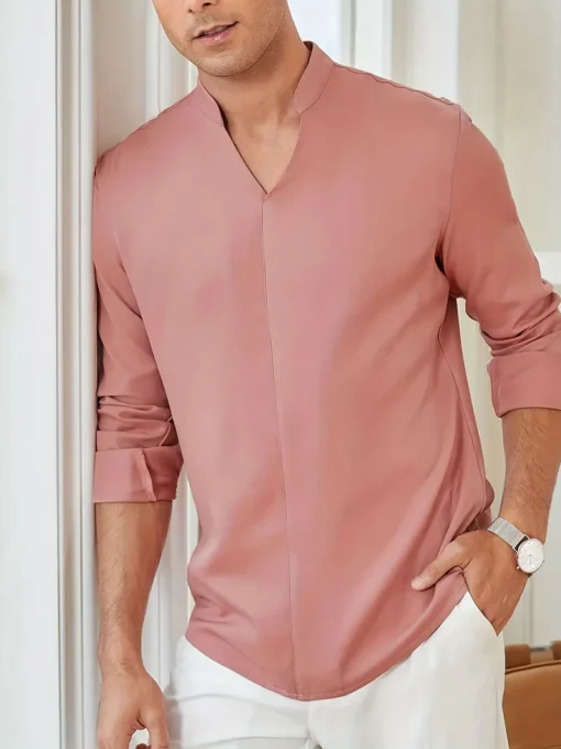 Men’s Slim-Fit V-Neck Shirt