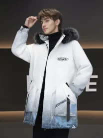 Alternative view of korean Winter Warmth Hooded Jacket for Men