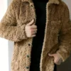 Stylish 1pc Men'S Casual Solid Color Sherpa Jacket