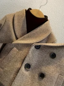 Alternative view of Boys' Stylish Suit Set for Hosting & Show - Casual Polyester Blend, Long Sleeve, Solid Color, Button Detail, Spring/Autumn